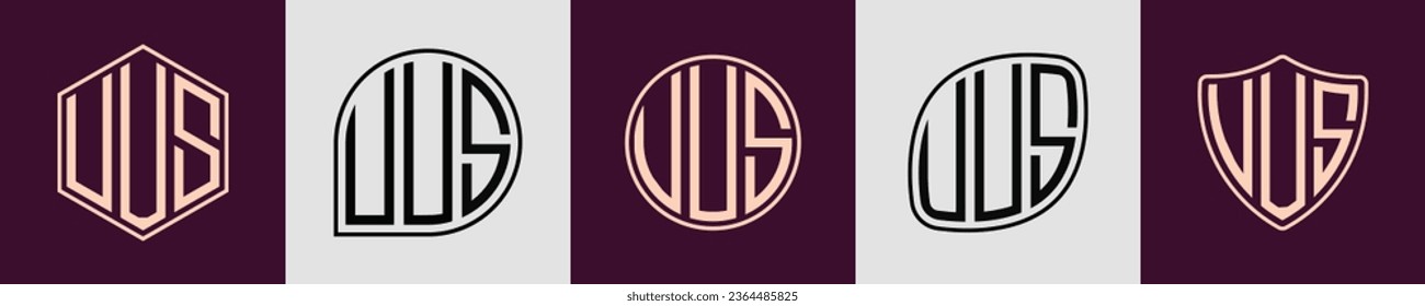 UUS modern initial monogram logo design vector. It will be suitable for which company or brand name start those initial.