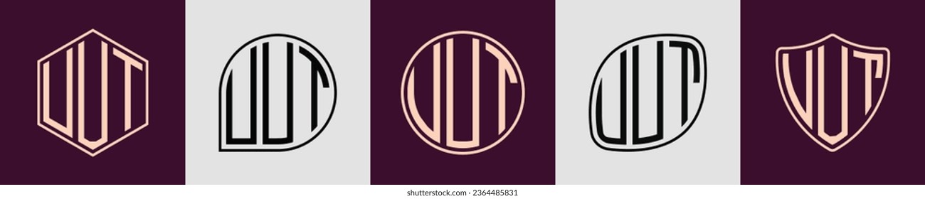 UUT modern initial monogram logo design vector. It will be suitable for which company or brand name start those initial.
