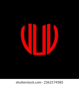 Diseño creativo del logo de la carta UUU. Diseño único UUU.
