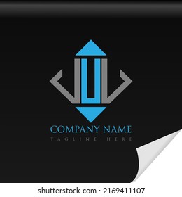 Monograma de logotipo UUU aislado en la plantilla de diseño de elementos de círculo