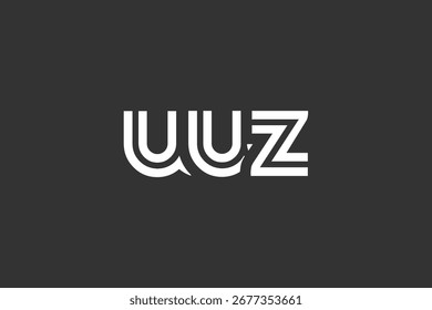 UUZ Criativo Único Moderno Carta Logo Design. Elegante Monograma Logo Design com elementos decorativos e tipografia
