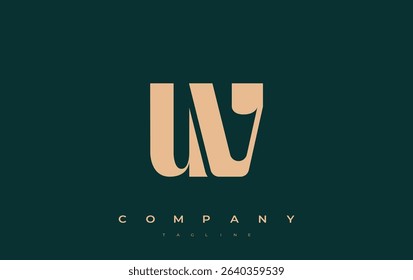 UV Abstract Geometric Logo Design. Modern and elegant logo design with simplistic typography elements, showcasing branding excellence.