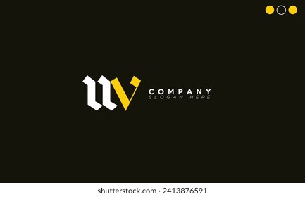 UV Alphabet letters Initials Monogram logo VU, U and V