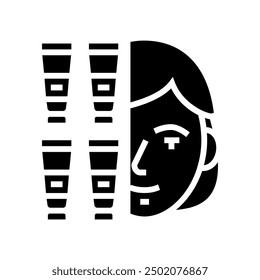 uv body paint rave retro glyph icon vector. uv body paint rave retro sign. isolated symbol illustration