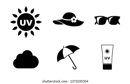 UV Care icon set