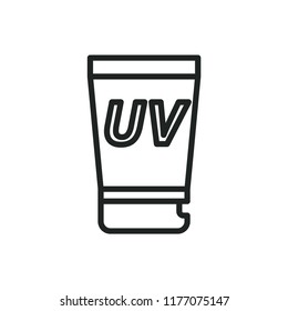 uv cream vector icon