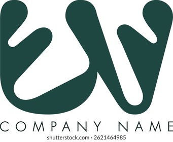 Diseño de Vector de logotipo de letra abstracta moderna creativa UV. Utilizable para su empresa o negocio e identidad de marca.