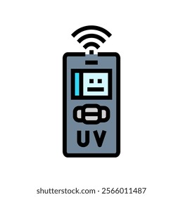 uv detector wearable color icon vector. uv detector wearable sign. isolated symbol illustration