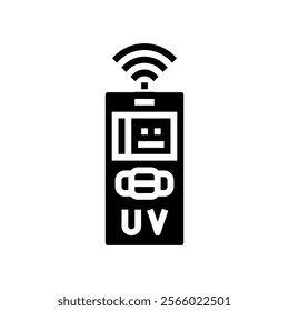 uv detector wearable glyph icon vector. uv detector wearable sign. isolated symbol illustration