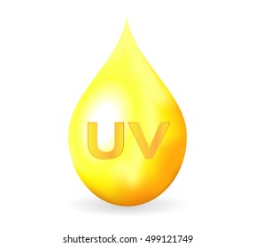 uv drop icon . yellow ultraviolet icon