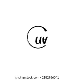UV fashion initial logo concept in high quality professional design that will print well across any print media