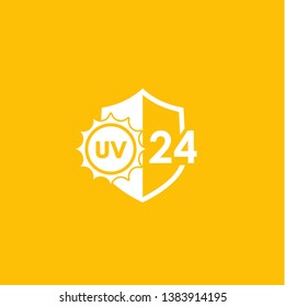 UV icon, 24 protection vector