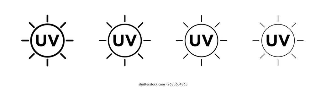 UV icon Flat illustration sign