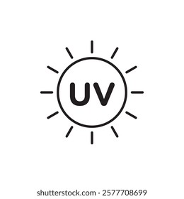 UV icon Flat simple outline