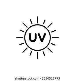 UV icon Isolated flat vector in outline
