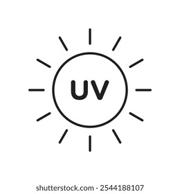 UV icon. isolated vector icon.