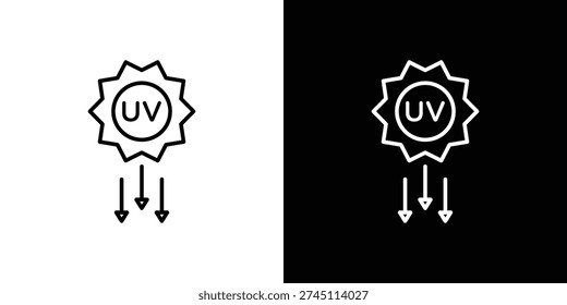 UV icon in line design. Editable stroke icon.