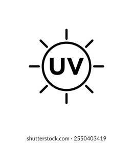 UV-Symbol lineares Logo einzeln