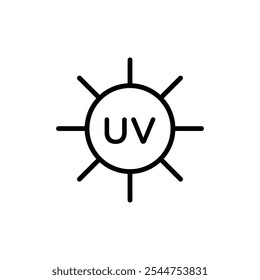 UV icon logo sign set vector outline