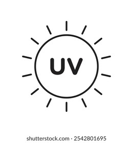 UV icon simple black line style.