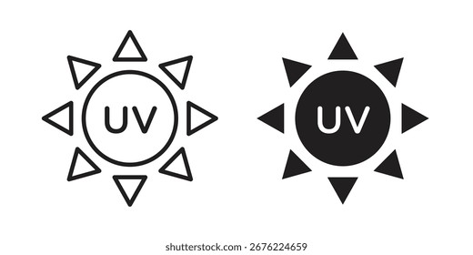 Símbolo de icono UV para sus Diseños web. Logotipo del icono, App, UI.