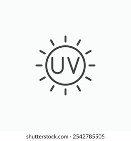 UV icon in thin outlined.