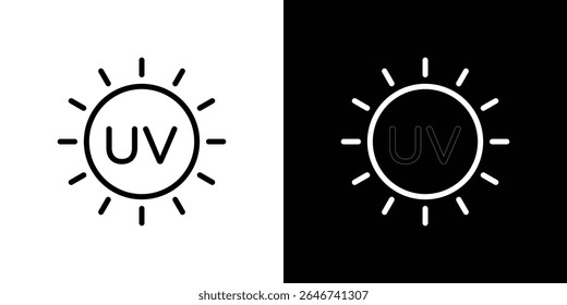 UV icon vector simple element illustration editable