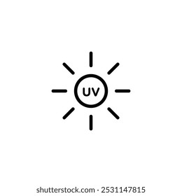 VECTOR de iconos UV. ilustración de stock