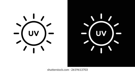 UV-Symbol Vektorsymbol im trendigen Flachstil