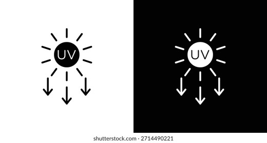 UV icons vector silhouette design. Vector flat graphic design illustration.