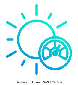 Uv Index Icon Element For Design