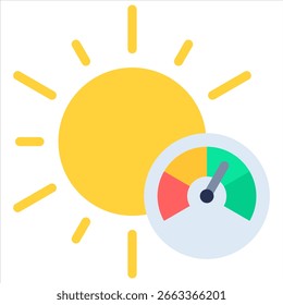 Elemento De Icono De Índice Uv Para Diseño