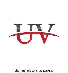 UV initial company red swoosh logo
