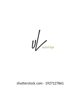 UV initial handwriting logo for identity