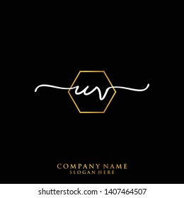 UV Initial handwriting logo template
