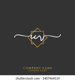 UV Initial handwriting logo template