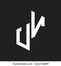 UV Initial Letters logo monogram with up to down style