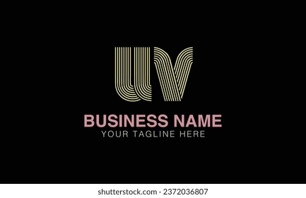 UV initial logo | initial based abstract modern minimal creative logo, vector template image. luxury logotype , real estate homie . typography . initials 