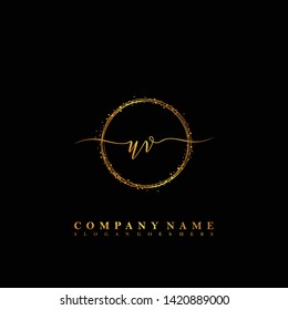 UV Initial luxury handwriting logo vector