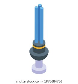 Icono de escritorio de lámpara UV. Isométrico del icono vectorial de la lámpara UV para el diseño web aislado en fondo blanco
