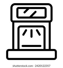 Uv lamp detector icon outline vector. Ultraviolet exchange. Bill business