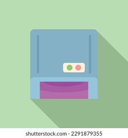 UV lamp device icon flat vector. Ultraviolet light. Virus insect