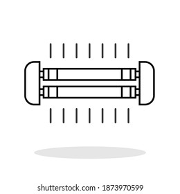 UV Lamp Icon In Flat Style. UV Sterilization Symbol For Your Web Site Design, Logo, App, UI Vector EPS 10.