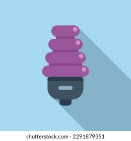 Icono de lámpara UV vector plano. Desinfección ligera. Rayos ultravioletas