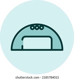 UV Lamp, illustration, vector on a white background.