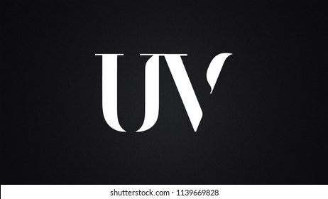 UV Letter Logo Design Template Vector