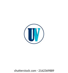 UV letter logo vector illustration abstract design.