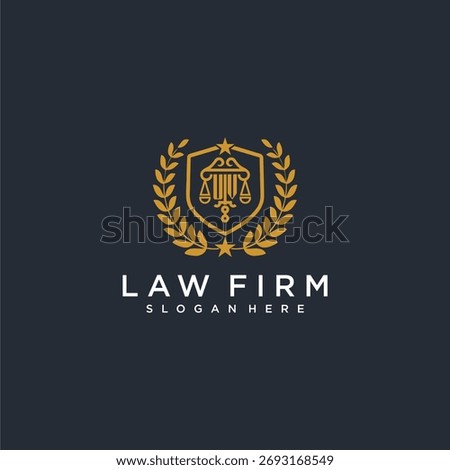 UV letter monogram logo for lawfirm with pillar and leaf image design