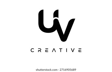 UV Letter Monogram Logo for Modern Creative Brand Identity