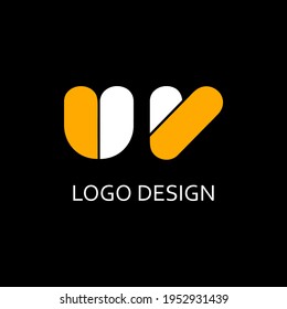 uv letter for simple logo design